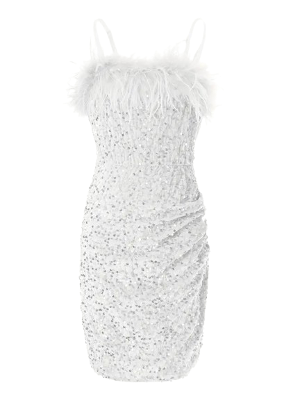 Aura Body™ White Sparkle & Shine Party Dress
