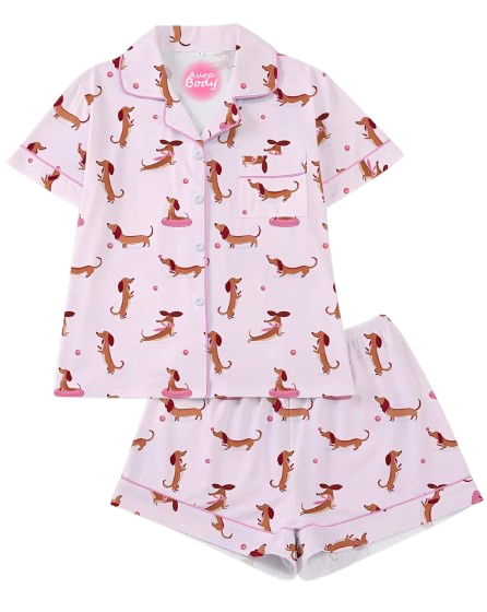 🐶💖 Aura Body™ Dachshund Dreams Pajama Set