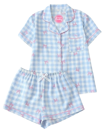 Aura Body™ Blue Bow Dream Pajama Set