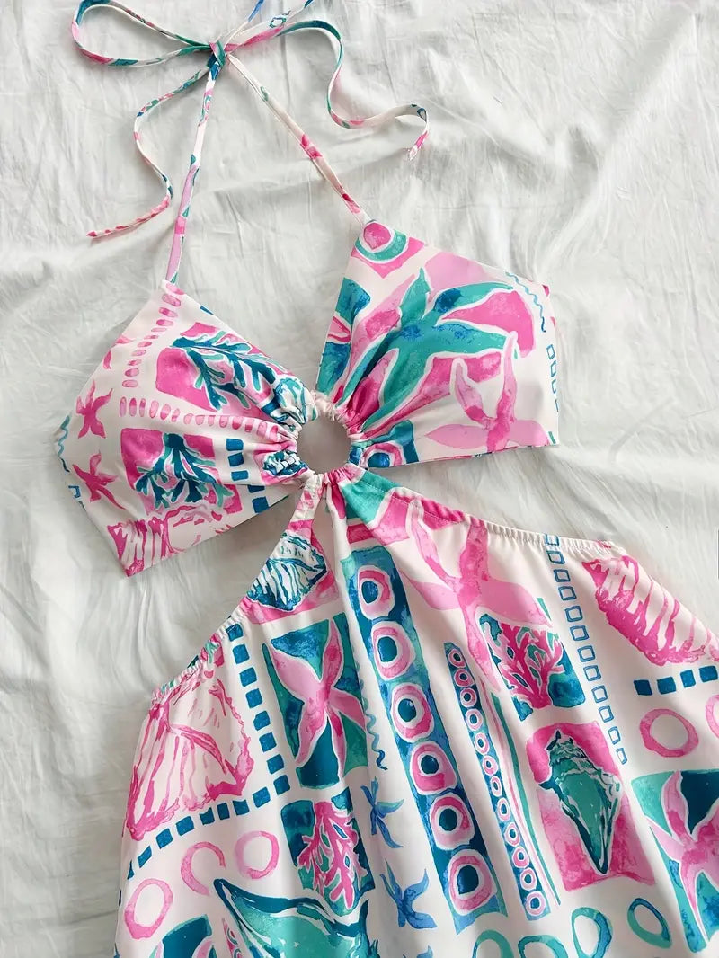 Aura Body™ Island Bloom Halter Dress