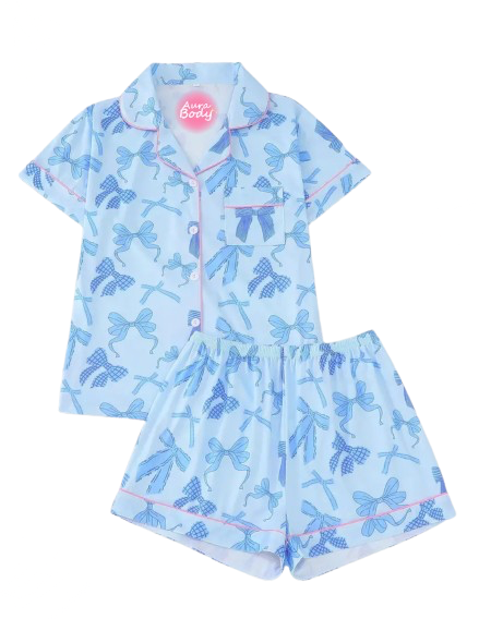 Aura Body™ Blue Bow Pajama Set