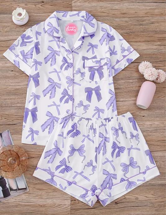 Aura Body™ Purple Bow Pajama Set