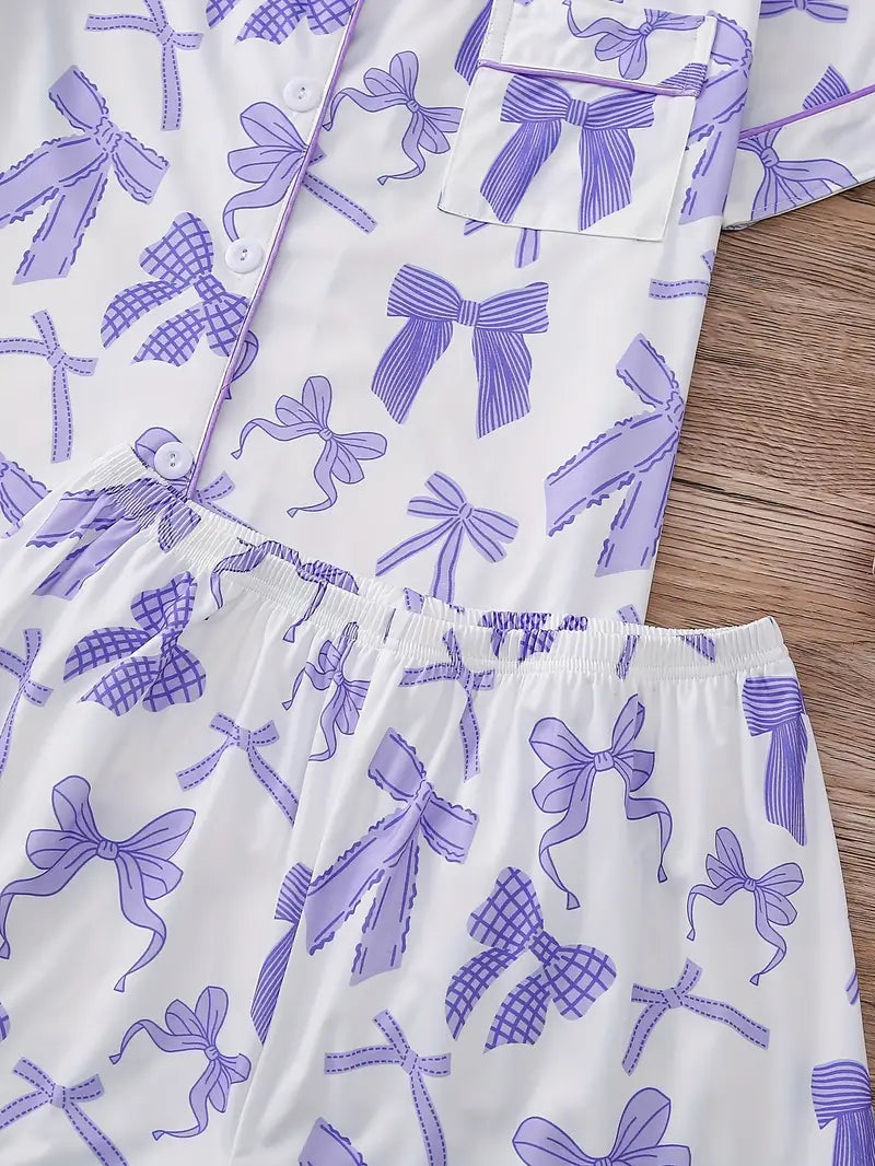 Aura Body™ Purple Bow Pajama Set