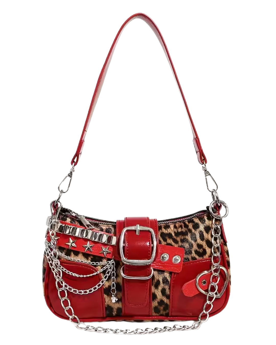 Aura Lifestyle™ Wild Cherry Leopard Shoulder Bag