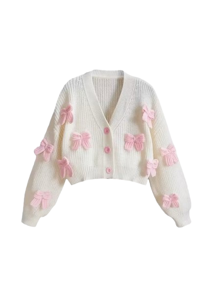 Aura Body™ Pink Bow Cardigan