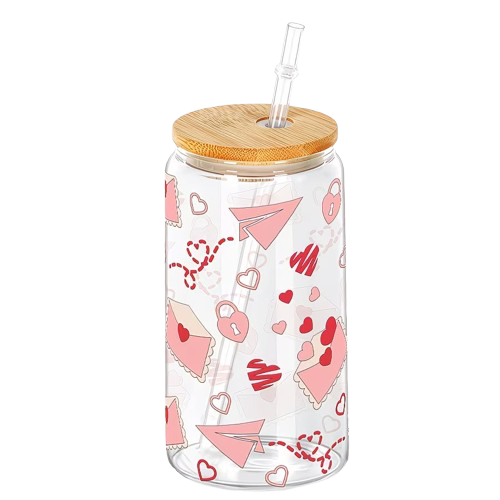 Aura Lifestyle™ Love Notes Glass Cup