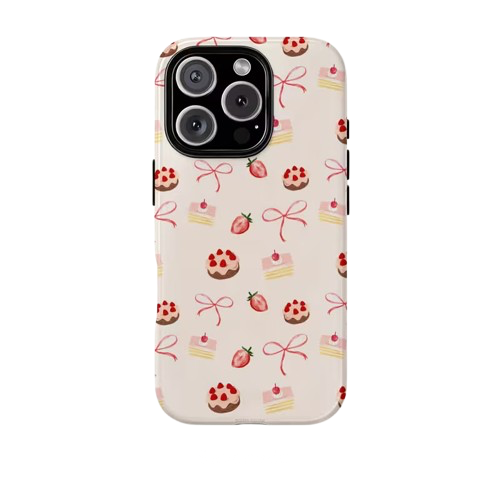 Aura Lifestyle™ Strawberry Bow Bliss Phone Case