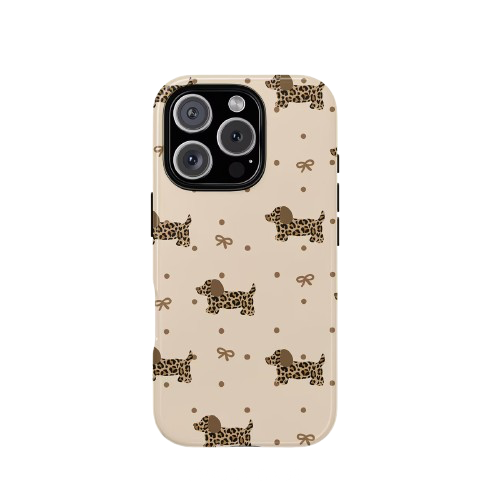 Aura Lifestyle™ Leopard Pup Phone Case