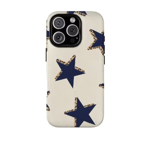 Aura Lifestyle™ Midnight Star Leopard Phone Case