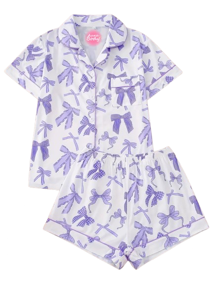 Aura Body™ Purple Bow Pajama Set