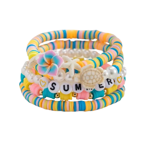 Aura Beadery™ Summer Vibes Bracelet Set (5pc)
