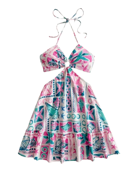 Aura Body™ Island Bloom Halter Dress