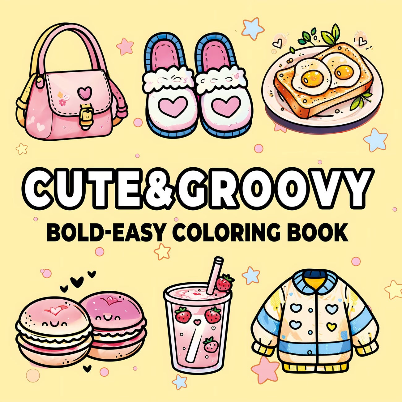 Aura Lifestyle™ Cute & Groovy Coloring Book