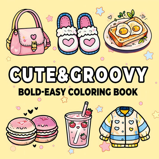 Aura Lifestyle™ Cute & Groovy Coloring Book