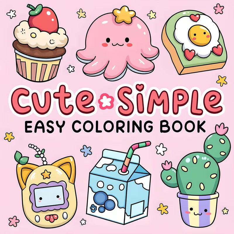 Aura Lifestyle™ Cute & Simple Coloring Book