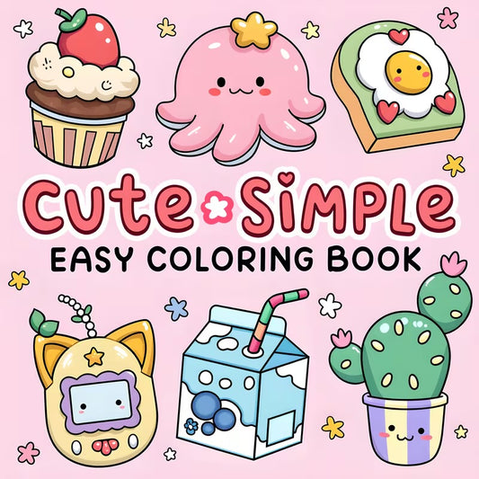 Aura Lifestyle™ Cute & Simple Coloring Book