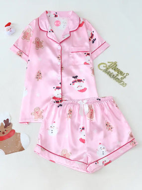 Aura Body™Pink Cozy & Cute Holiday Pajama Set Limited Edition